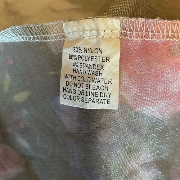 Jasmine High Low Skirt Waist Sash Brown Red Orange Pink Floral Junior Medium - Picture 4 of 12